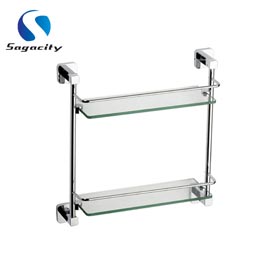 dual glass shelves